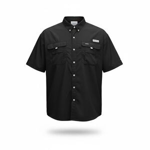 Columbia Men's Black Casual Button Down Shirt
